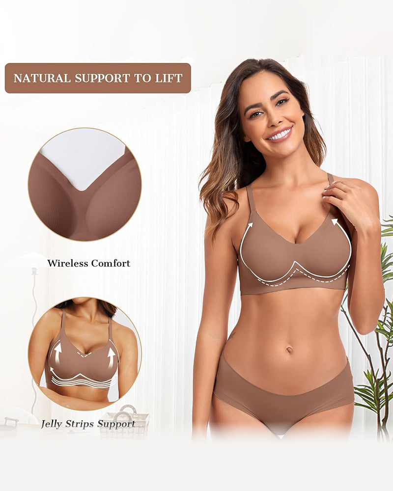 Seamless Wireless Push Up Bra Soft Full Coverage Bralette