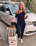 2025 Women's Summer Off-Shoulder Jumpsuit
