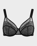 Full Coverage Lifting Floral Lace Minimizer Bra