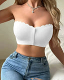 Strapless Front-Closure Bandeau Bra-Get Free Shoulder Straps with Purchase